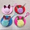 New plush wallet, fur ball wallet accessories, coin purse, children's wallet, Fur Rabbit small wallet, 8cm coin purse details Picture